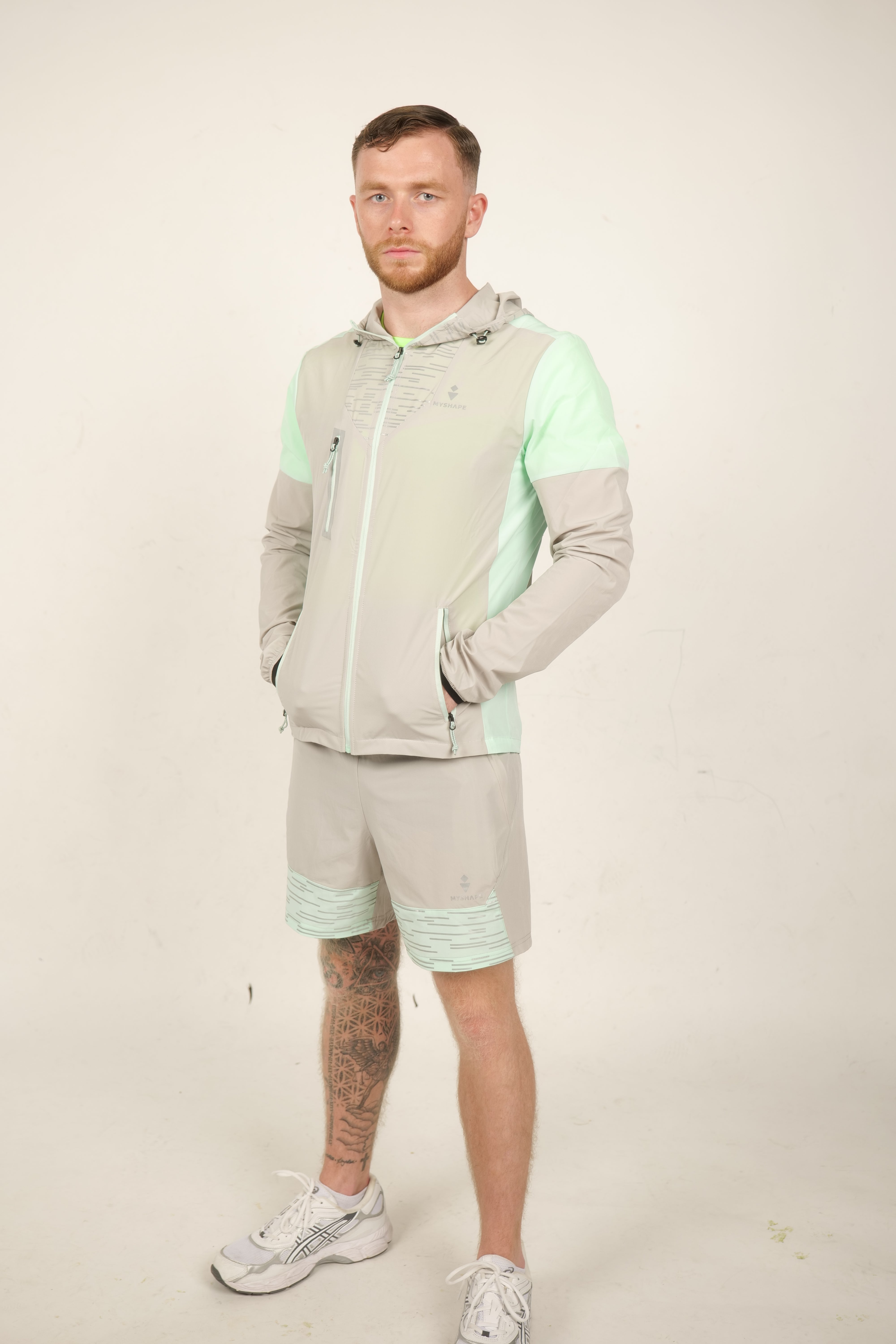 FlashMode Hoodie Green and grey