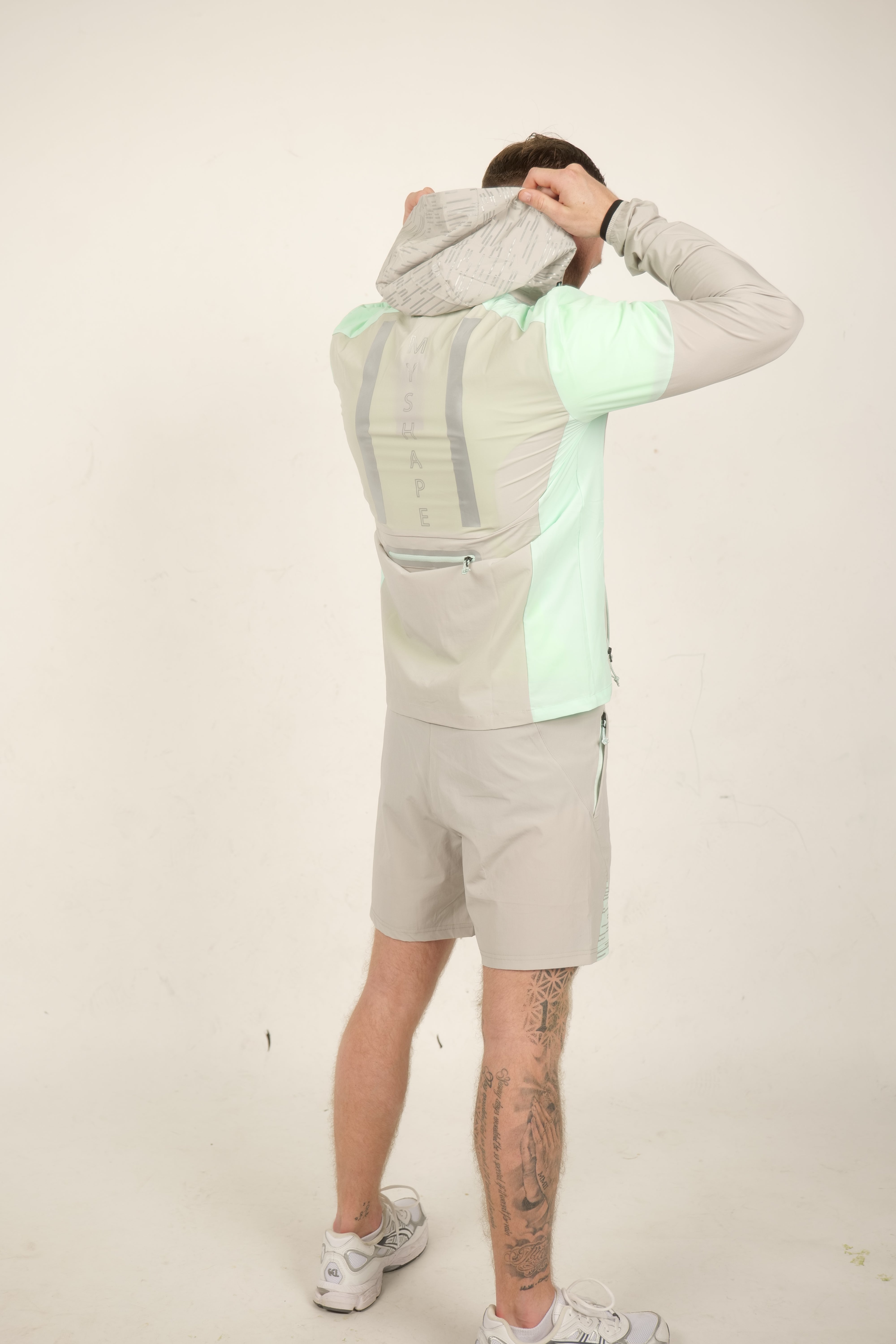 FlashMode Hoodie Green and grey